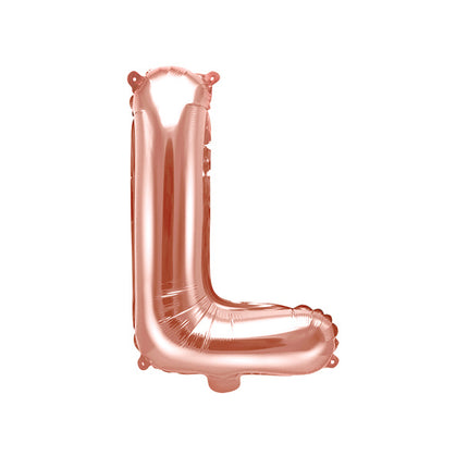 Ballon de baudruche Lettre L Rose Or Vide 35cm
