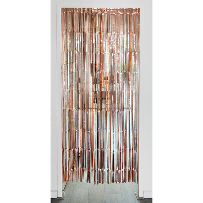 Rideau de porte or rose métallisé 2m