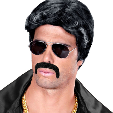 Fausse moustache noire Macho