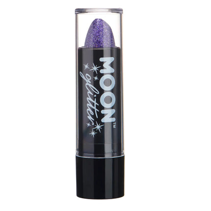 Rouge à lèvres Moon Glitter à paillettes holographiques violet 4.2g