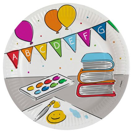 Assiettes de rentrée 23cm 8pcs