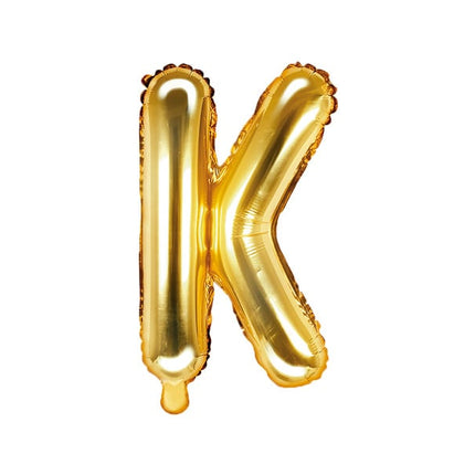 Ballon de baudruche Lettre K Or Vide 35cm