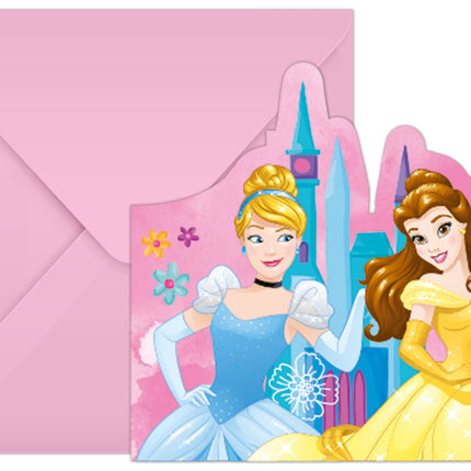 Invitations Princesses 6pcs