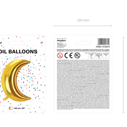 Ballon à l'hélium Lune vide 60cm