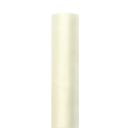 Tissu organza blanc pastel 16cm 9m