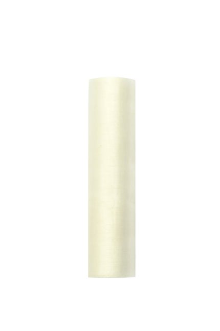 Tissu organza blanc pastel 16cm 9m