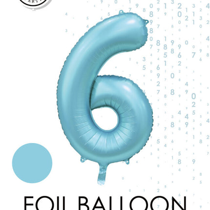 Ballon à figures bleu clair 6 ans Gloss 86cm