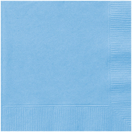 Serviettes de table bleu clair 2 couches 33cm 20pcs