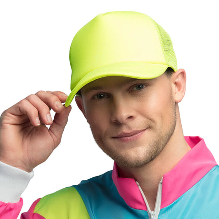 Casquette jaune fluo ajustable