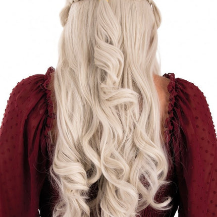 Dainerys Princess Of Dragonstone Perruque longue avec tresses Blonde