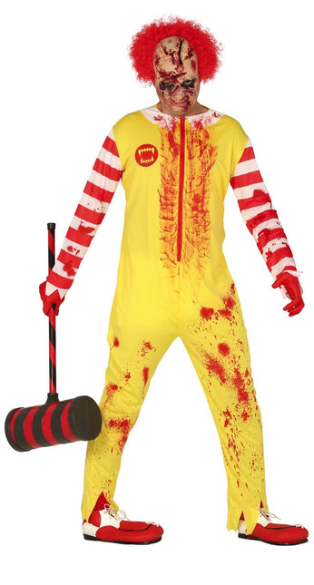 Costume d'Halloween Zombie Clown Hommes L