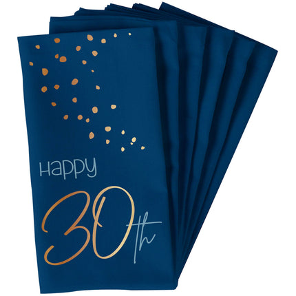 Serviettes de table 30 ans Bleu 33cm 10pcs