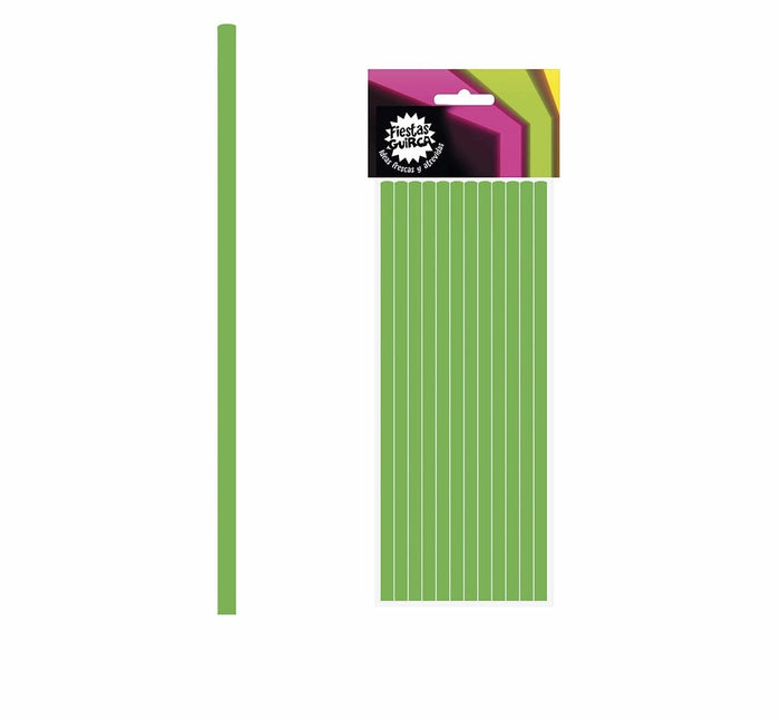 Pailles vertes 12pcs