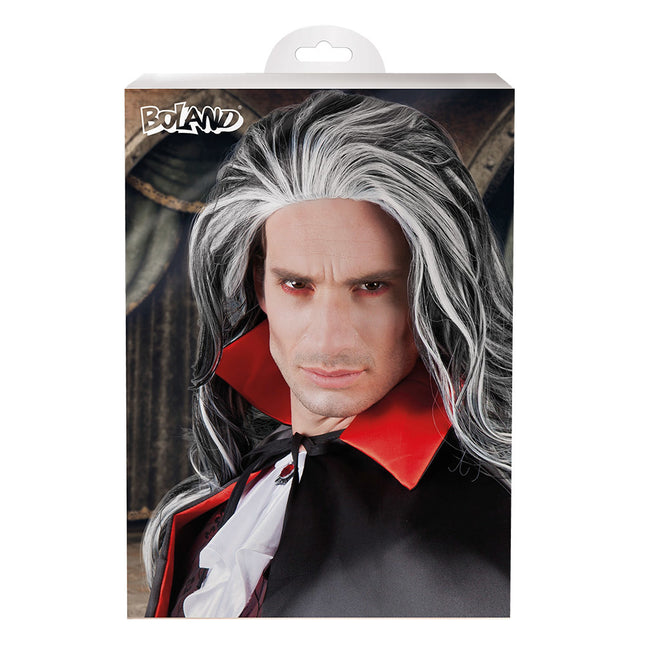 Perruque d'Halloween Noir Blanc Louis