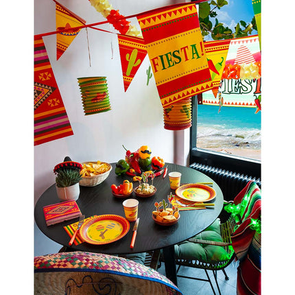 Assiettes Mexique Papier 23cm 10pcs