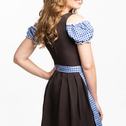 Robe Dirndl Oktoberfest Bleu Marron