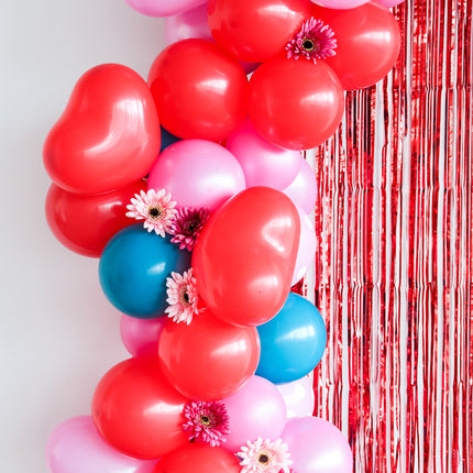 Ballons à cœur rouge Ruby Red 25cm 8pcs