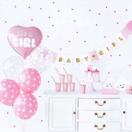 Set de décoration de naissance fille 49 pièces