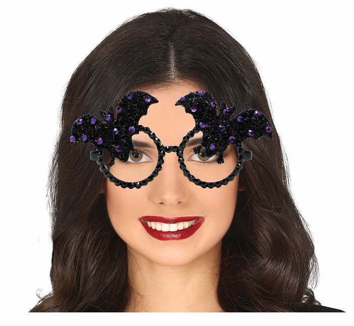 Lunettes d'Halloween Chauve-Souris Paillettes