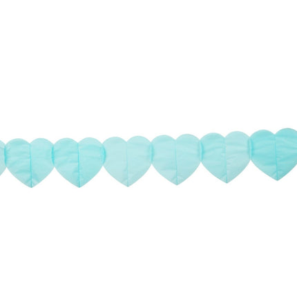 Guirlande de Coeurs Bleu 6m