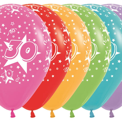 Ballons de baudruche Numéro 30 Mix 30cm 25pcs