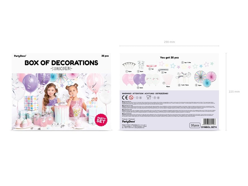 Set de décoration de licornes 35 pièces