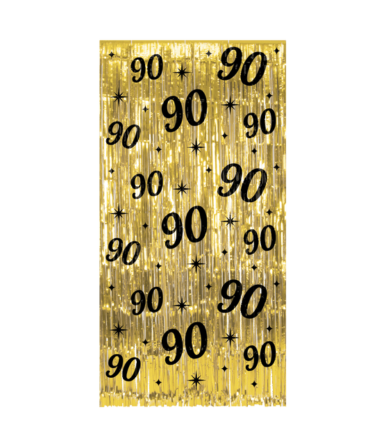 90 ans Rideau de porte or noir