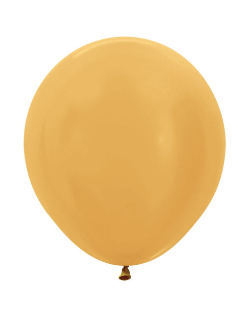 Ballons de baudruche dorés métalliques 45cm 25pcs