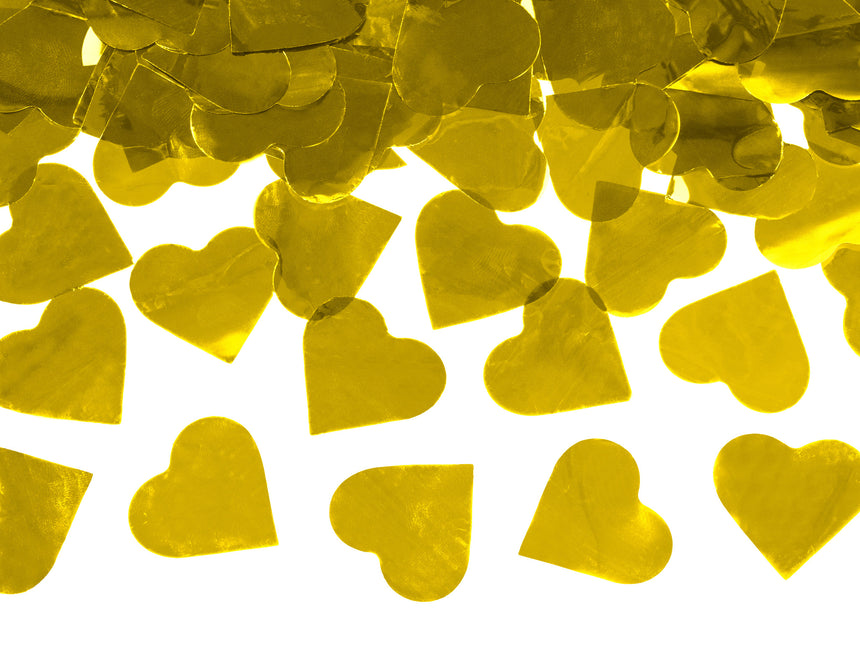 Confetti Cannon Hearts Gold 60cm