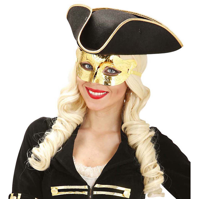 Masque d'or pour les yeux Métallique