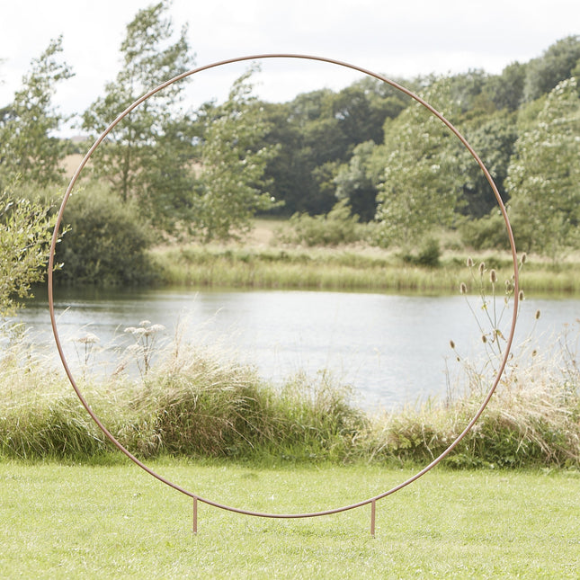 Cadre en or rose rond 2m