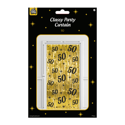 Rideau de porte 50 ans or noir