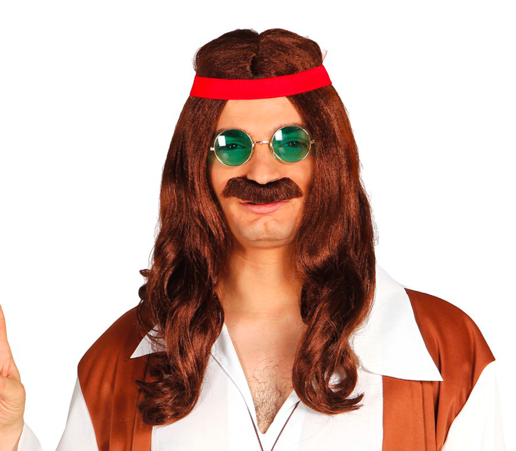 Perruque Hippie Moustache
