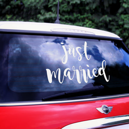 Autocollant pour voiture de mariage Just Married 45cm