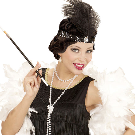 Bandeau noir avec plume