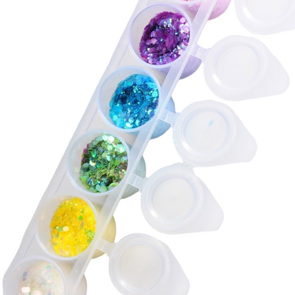 Set de paillettes colorées 7 pièces