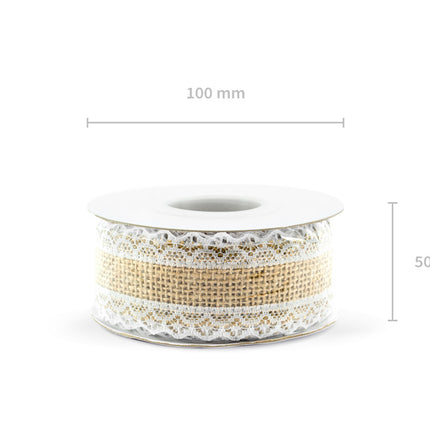 Ruban de jute Dentelle 5m