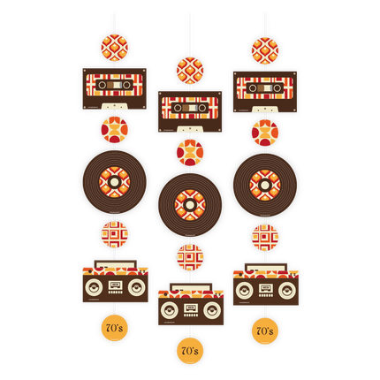 Décoration suspendue Flower Power 1.2m 3pcs