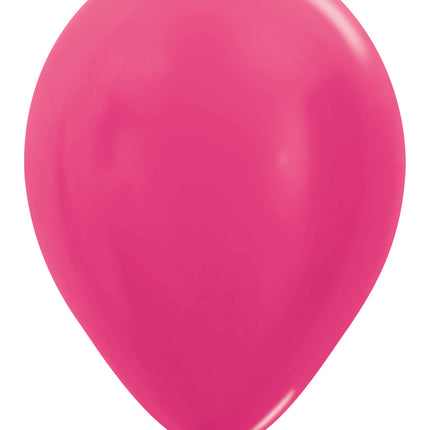 Ballons de baudruche métalliques Fuchsia 30cm 50pcs