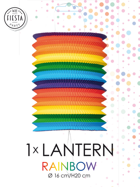 Lampion arc-en-ciel 16cm