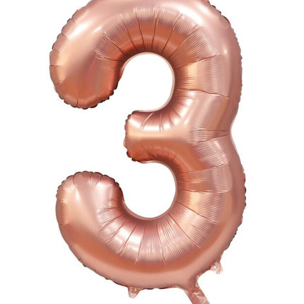 Ballon à figures or rose 3 ans brillant 86cm