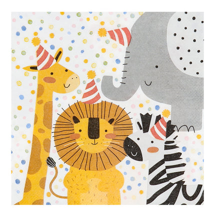Serviettes en papier Safari 33cm