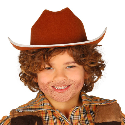 Chapeau de cow-boy marron enfant