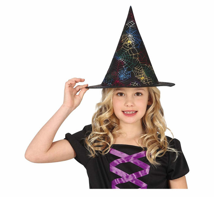 Chapeau de sorcière Halloween Araignées Enfant