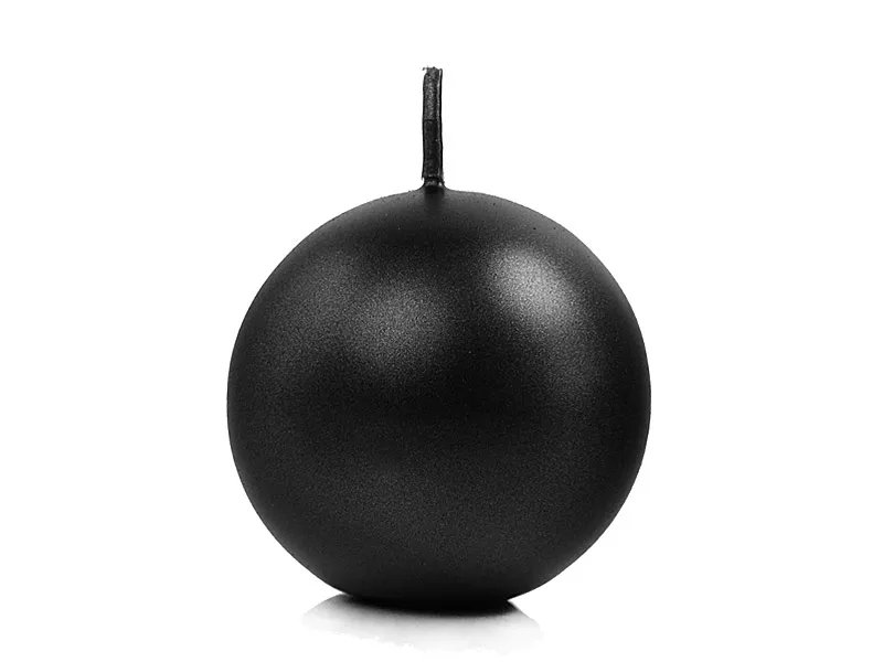 Bougies Globe Noir Métallique 6cm 10pcs
