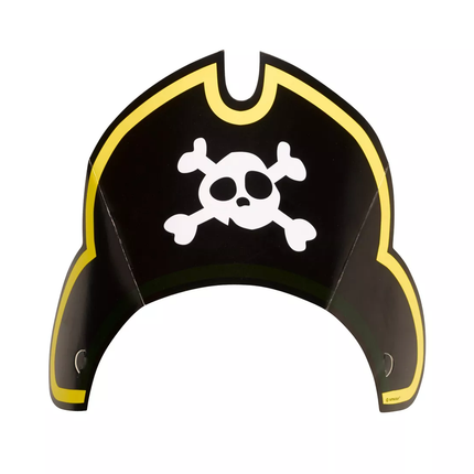 Chapeau de pirate en carton 8 pièces