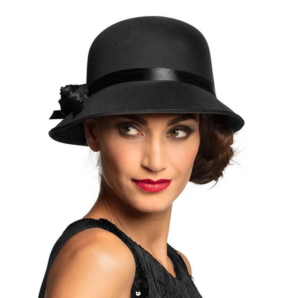 Chapeau Charleston Lady Noir 27cm