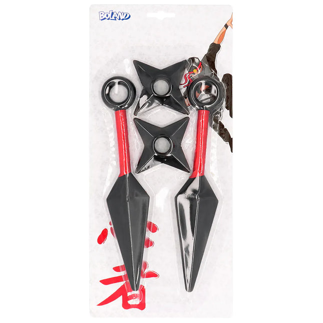 Set d'armes factices Ninja garçon 4 pièces