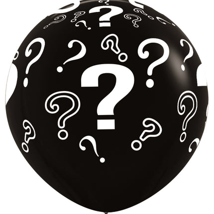 Ballons de baudruche Points d'interrogation Noir 91cm 2pcs