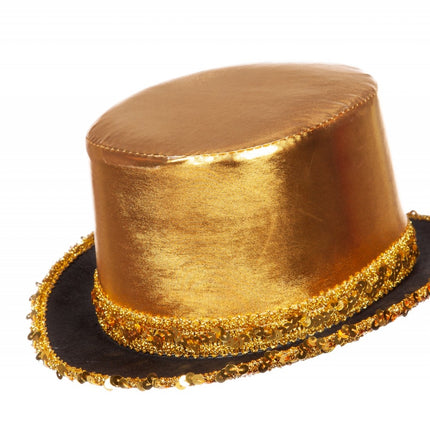 Chapeau doré avec bande
